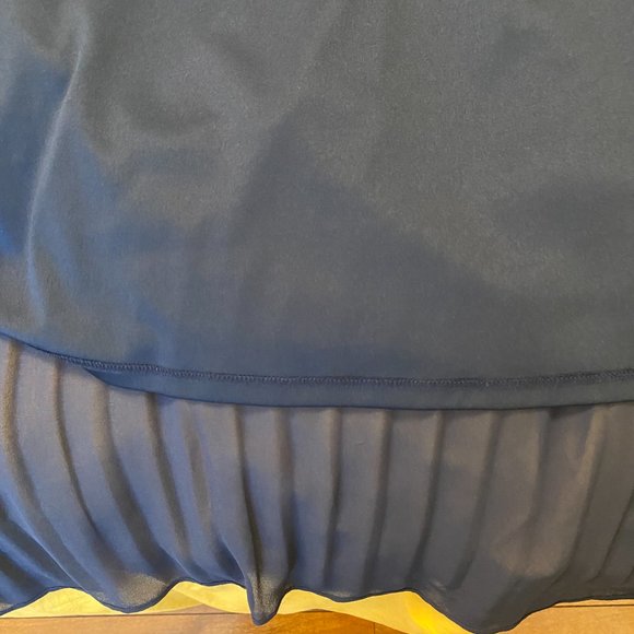 Torrid Pleated Chiffon Maxi Dress Navy - 2X - Picture 9 of 9